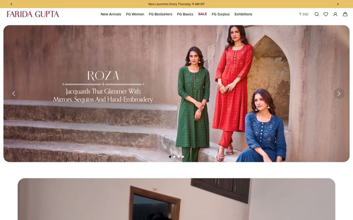 Screenshot of faridagupta.com