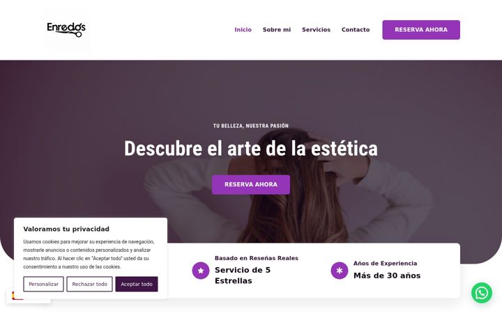 Screenshot of faridahairsalon.com