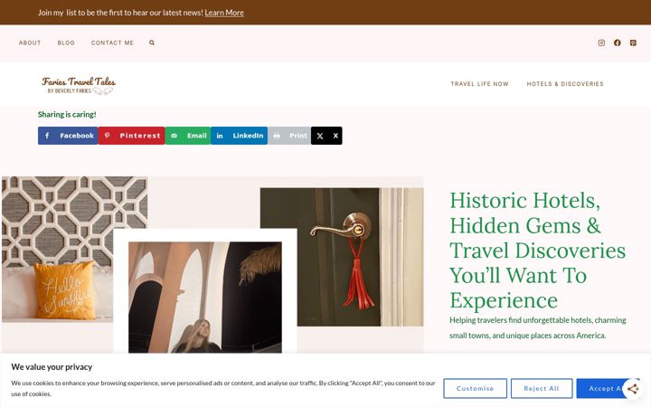 Screenshot of fariestraveltales.com