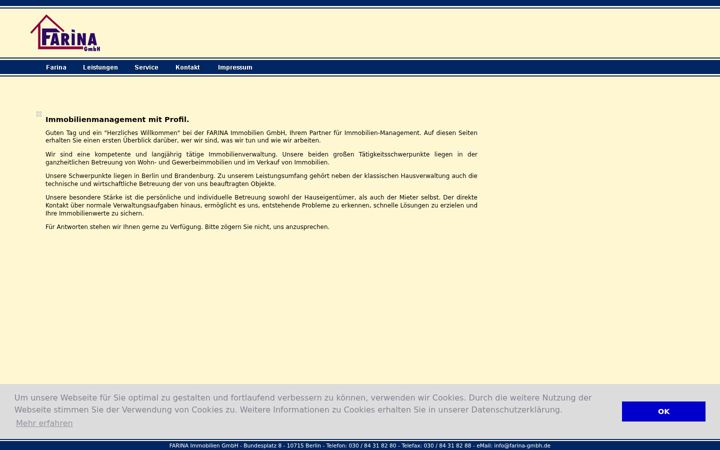 Screenshot of farina-gmbh.de