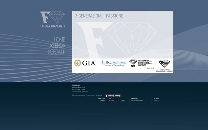 Screenshot of farinadiamanti.com