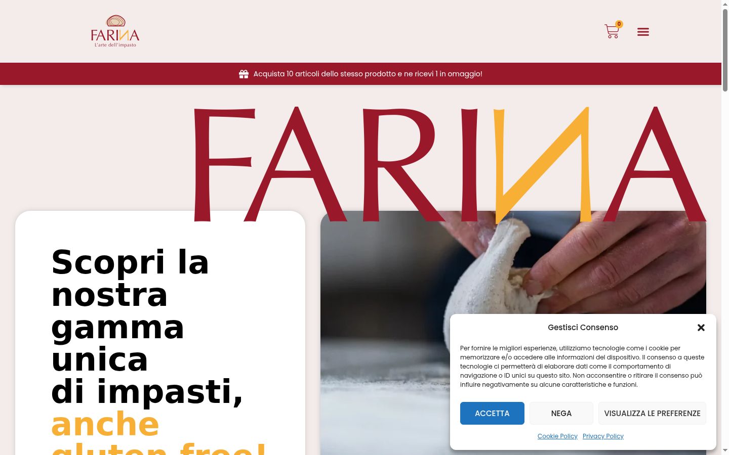 Captura de ecrã do banner de consentimento apresentado antes de qualquer interação