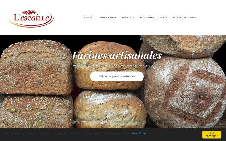 Screenshot of farines.be