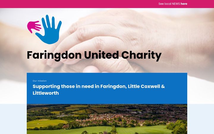 Captura de ecrã de faringdonunitedcharity.org.uk
