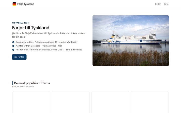 Screenshot of farja-tyskland.de