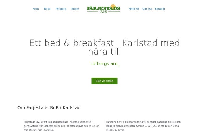 Screenshot of farjestadsbnb.se