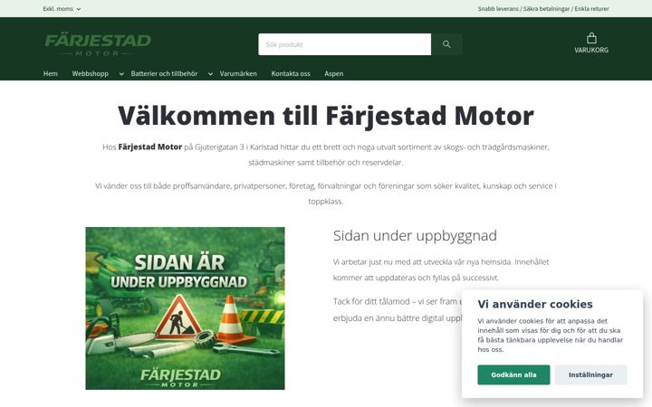 Screenshot of farjestadtradgardochmotor.se