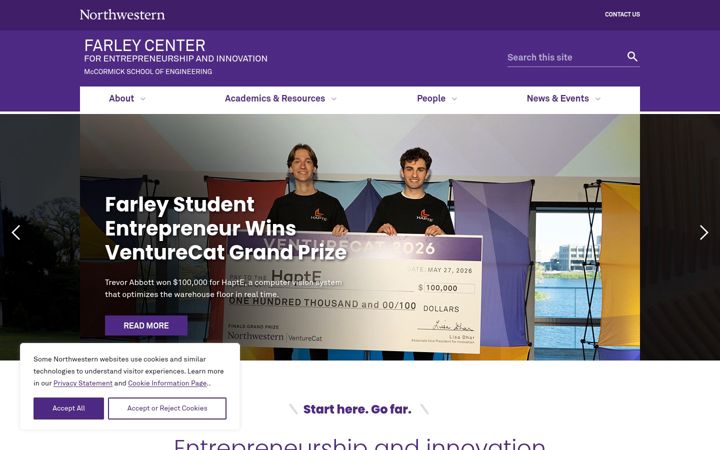Screenshot of farley.northwestern.edu