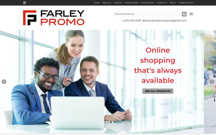 Screenshot of farleypromo.com