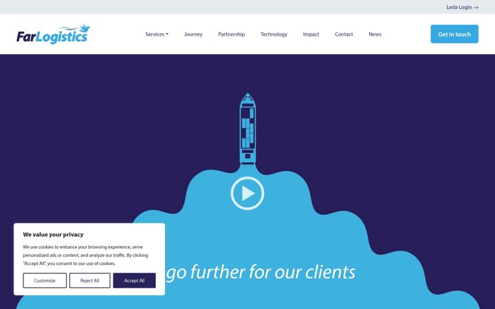 Screenshot of farlogistics.co.uk