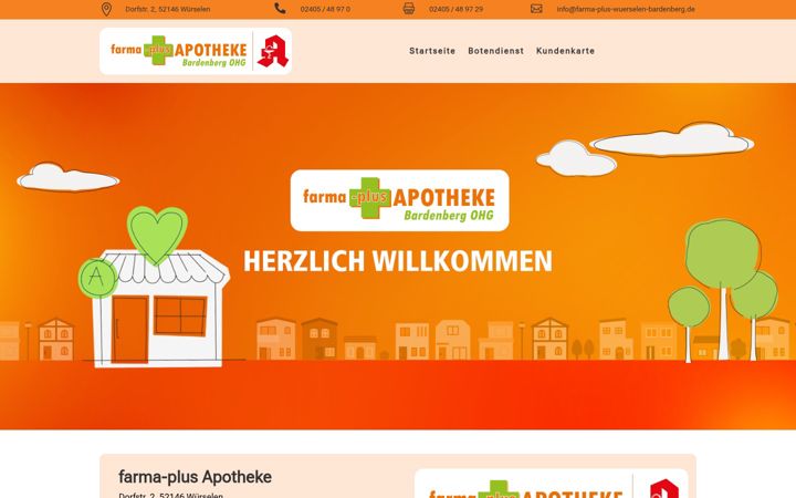 Screenshot stránky farma-plus-wuerselen-bardenberg.de