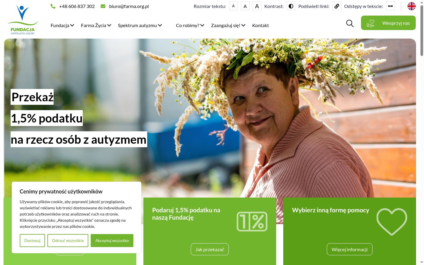 Ekrānuzņēmums ar piekrišanas baneri, kas tika rādīts pirms jebkādas mijiedarbības