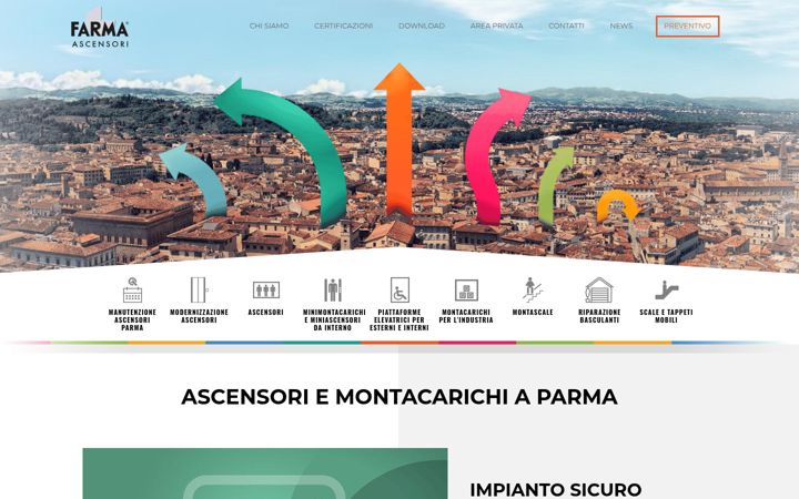Screenshot of farmaascensori.it
