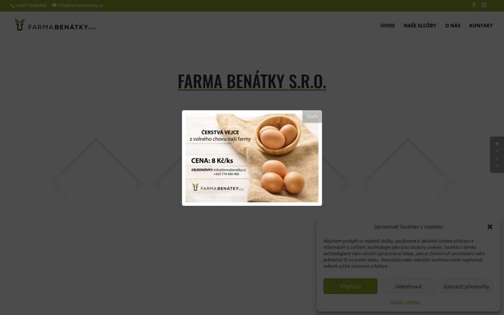 Screenshot of farmabenatky.cz