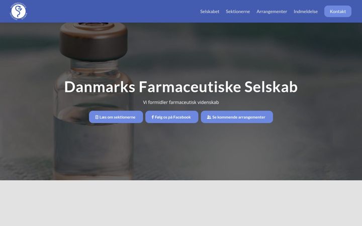 Screenshot of farmaceutisk-selskab.dk