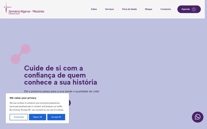 Screenshot of farmacia-algarve.pt