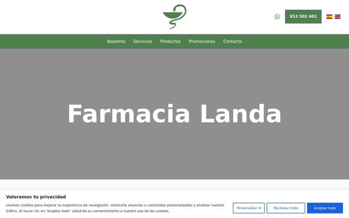 Screenshot of farmacia-landa.com
