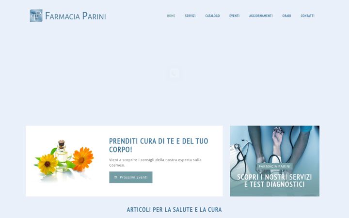 Posnetek zaslona farmacia-parini.it