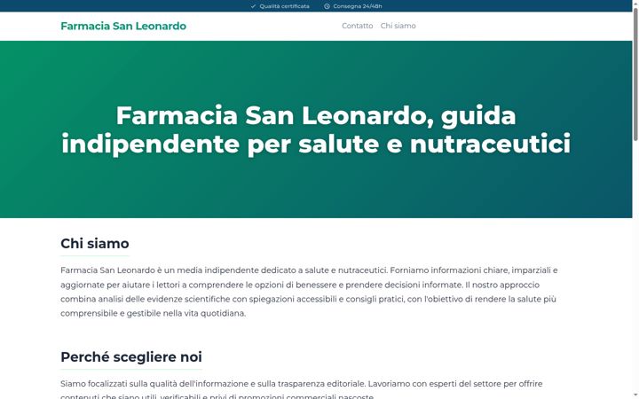 Screenshot of farmacia-sanleonardo.it