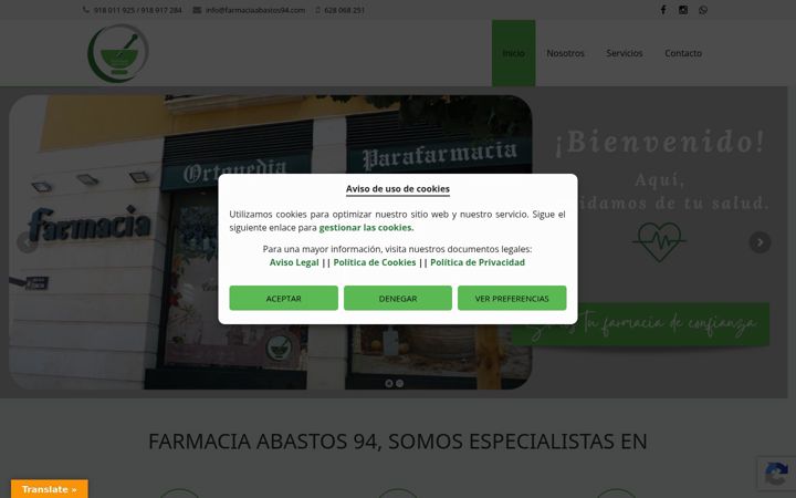 Screenshot of farmaciaabastos94.com