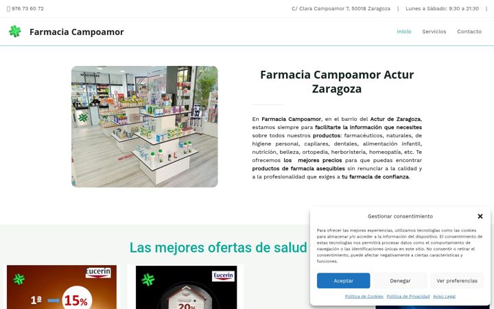 Screenshot of farmaciaacturcampoamor.es