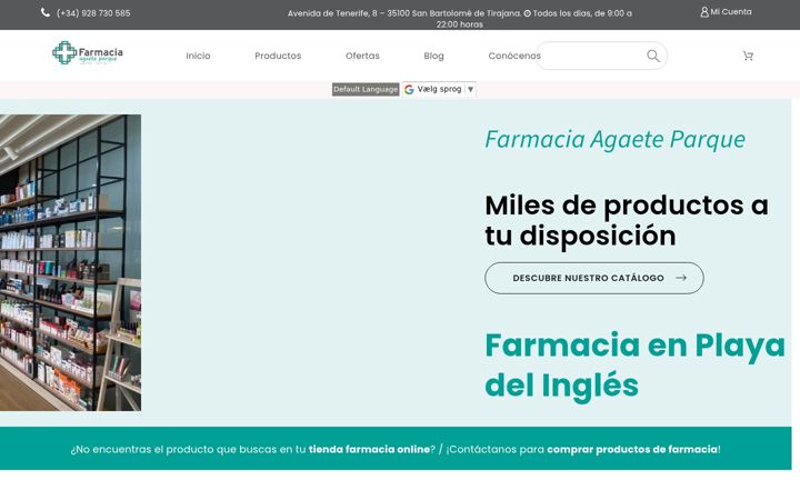 Screenshot of farmaciaagaeteparque.com