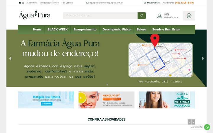 Screenshot του farmaciaaguapura.com.br