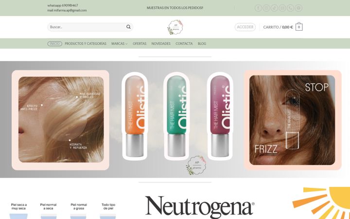 Screenshot of farmaciaalegreperez.com