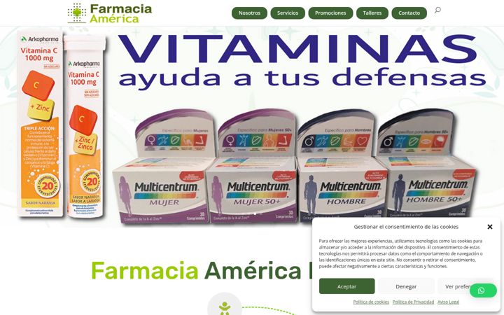 Screenshot of farmaciaamerica.es