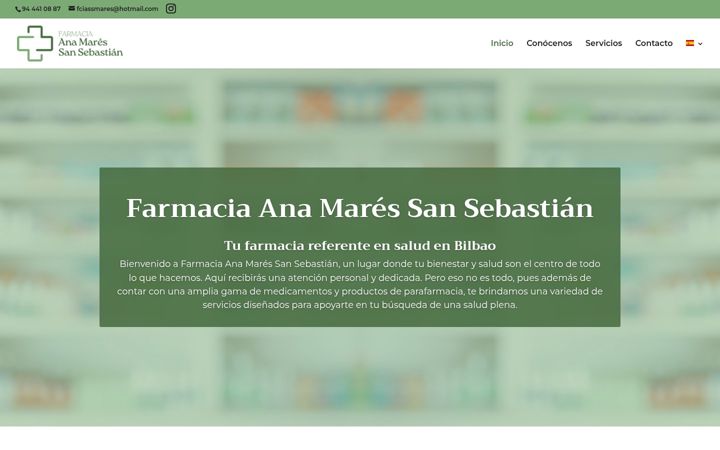Screenshot of farmaciaanamaressansebastian.es