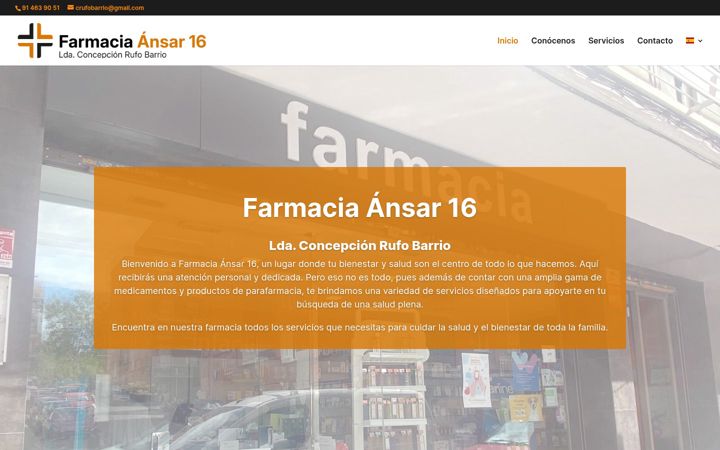 Screenshot του farmaciaansar16.es