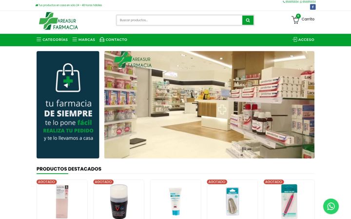 Screenshot of farmaciaareasur.es