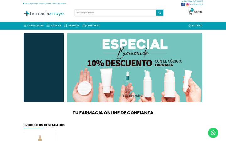 Screenshot of farmaciaarroyo.com