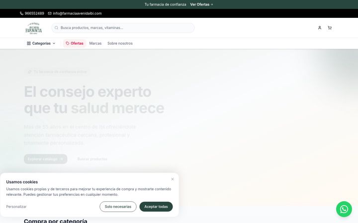 Screenshot of farmaciaavenidaibi.com