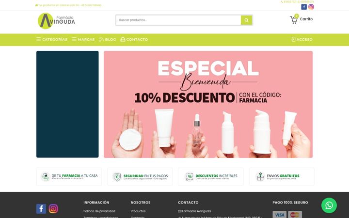 Screenshot of farmaciaavingudaonline.com