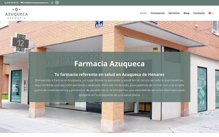 Screenshot του farmaciaazuqueca.es