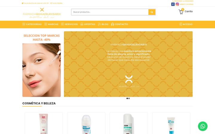 Screenshot του farmaciabahiadelrosario.es