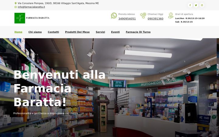 Screenshot of farmaciabaratta.it