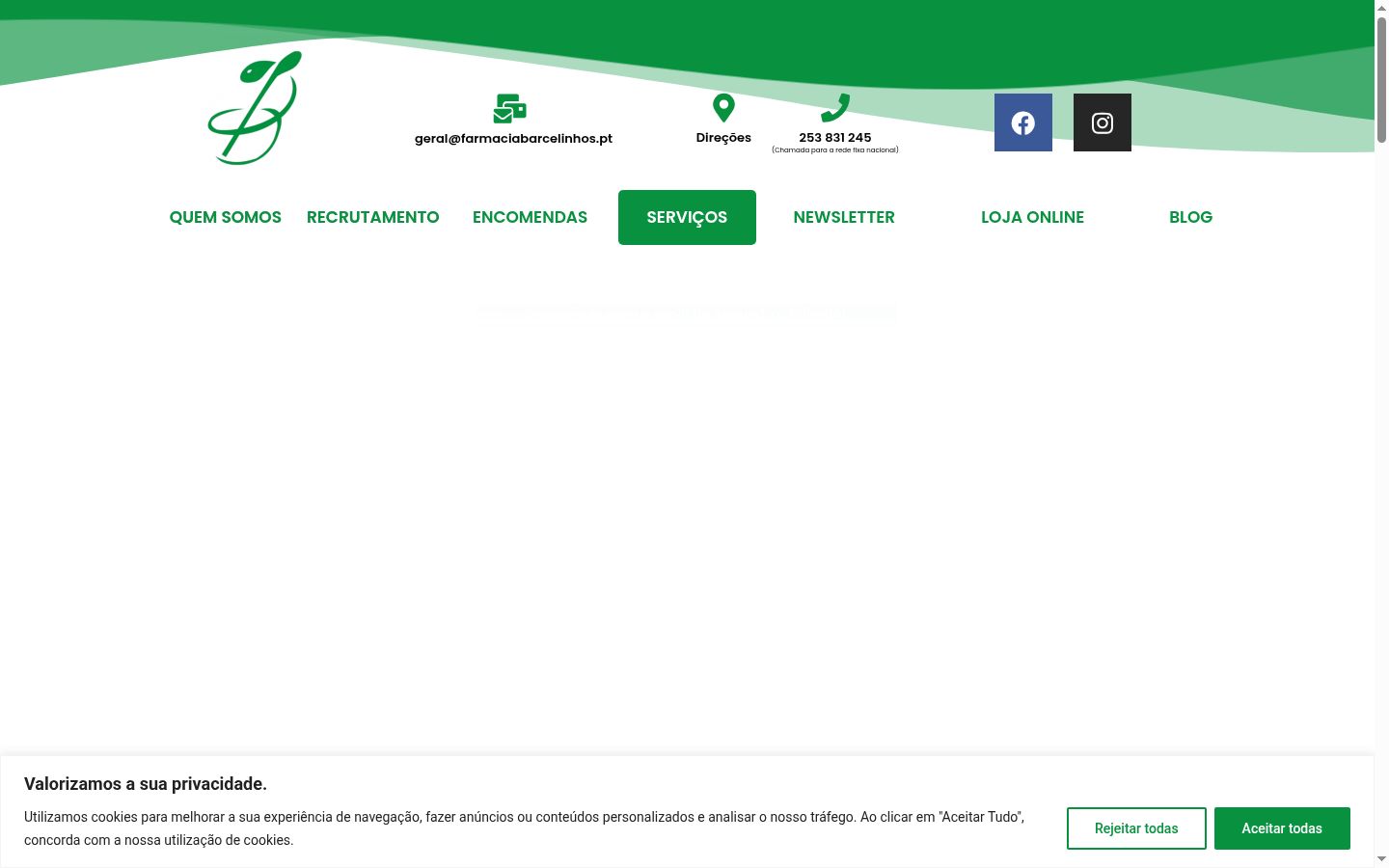Screenshot des Einwilligungsbanners vor jeglicher Interaktion