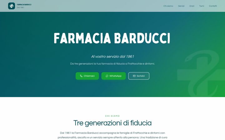 Screenshot of farmaciabarducci.it