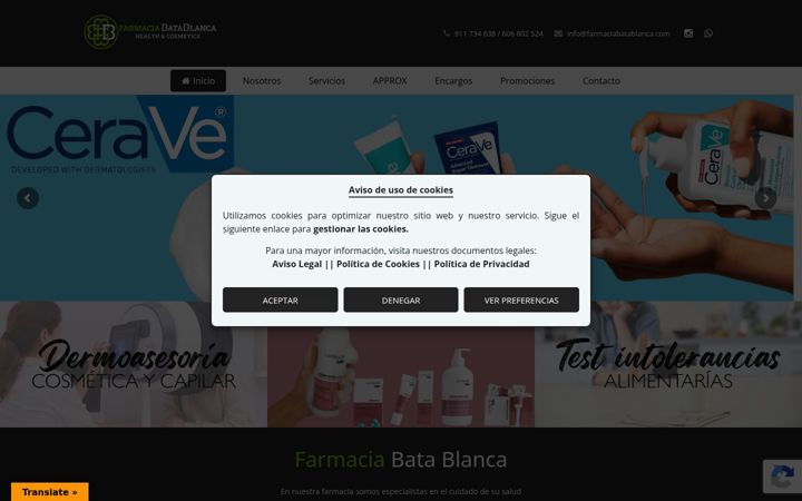 Screenshot of farmaciabatablanca.com