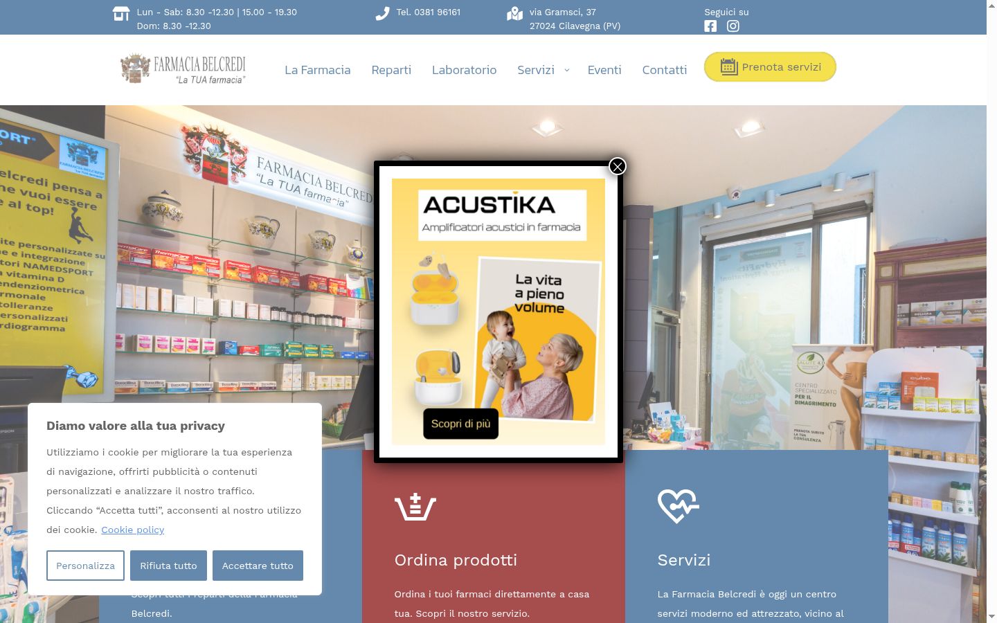 Sutikimo reklamjuostės, rodytos prieš bet kokią sąveiką, ekrano kopija