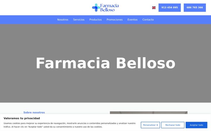 Screenshot of farmaciabelloso.com