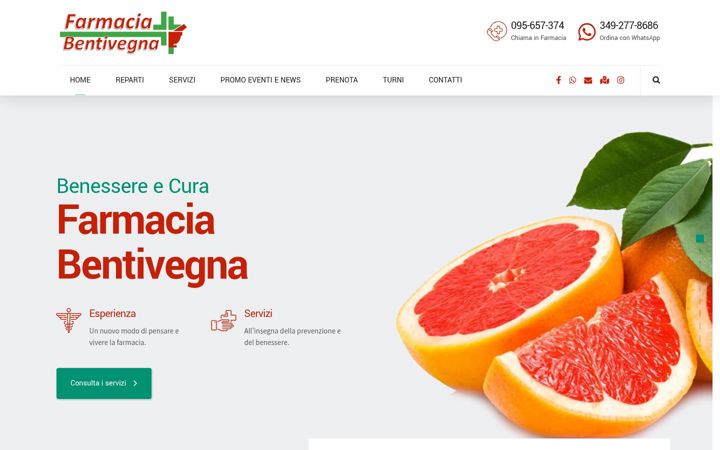 Ekrano kopija farmaciabentivegna.it