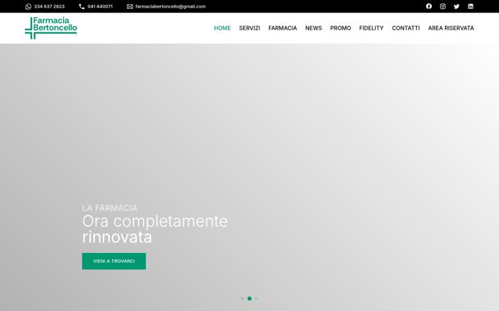 Captura de pantalla de farmaciabertoncello.it