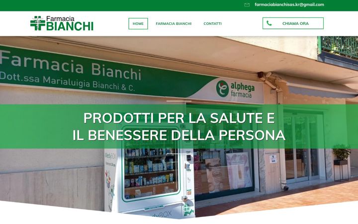 Screenshot of farmaciabianchicrotone.it