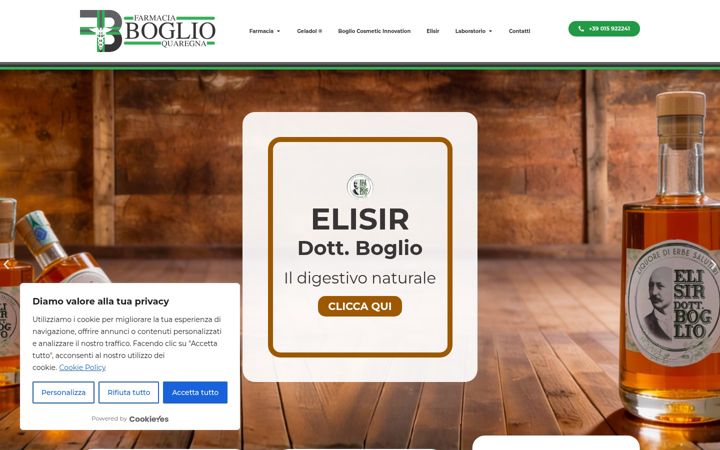Screenshot of farmaciaboglio.com