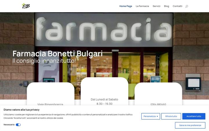 Screenshot of farmaciabonettibulgari.it