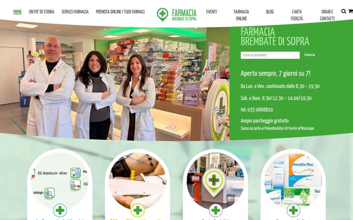 Screenshot of farmaciabrembate.it
