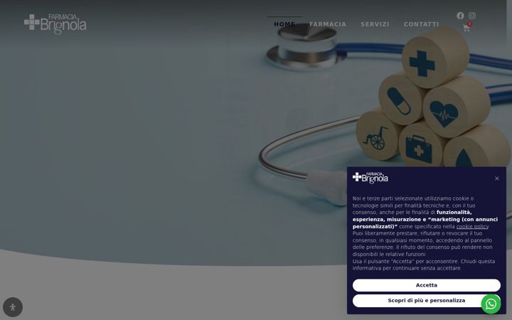 Screenshot του farmaciabrignola.net